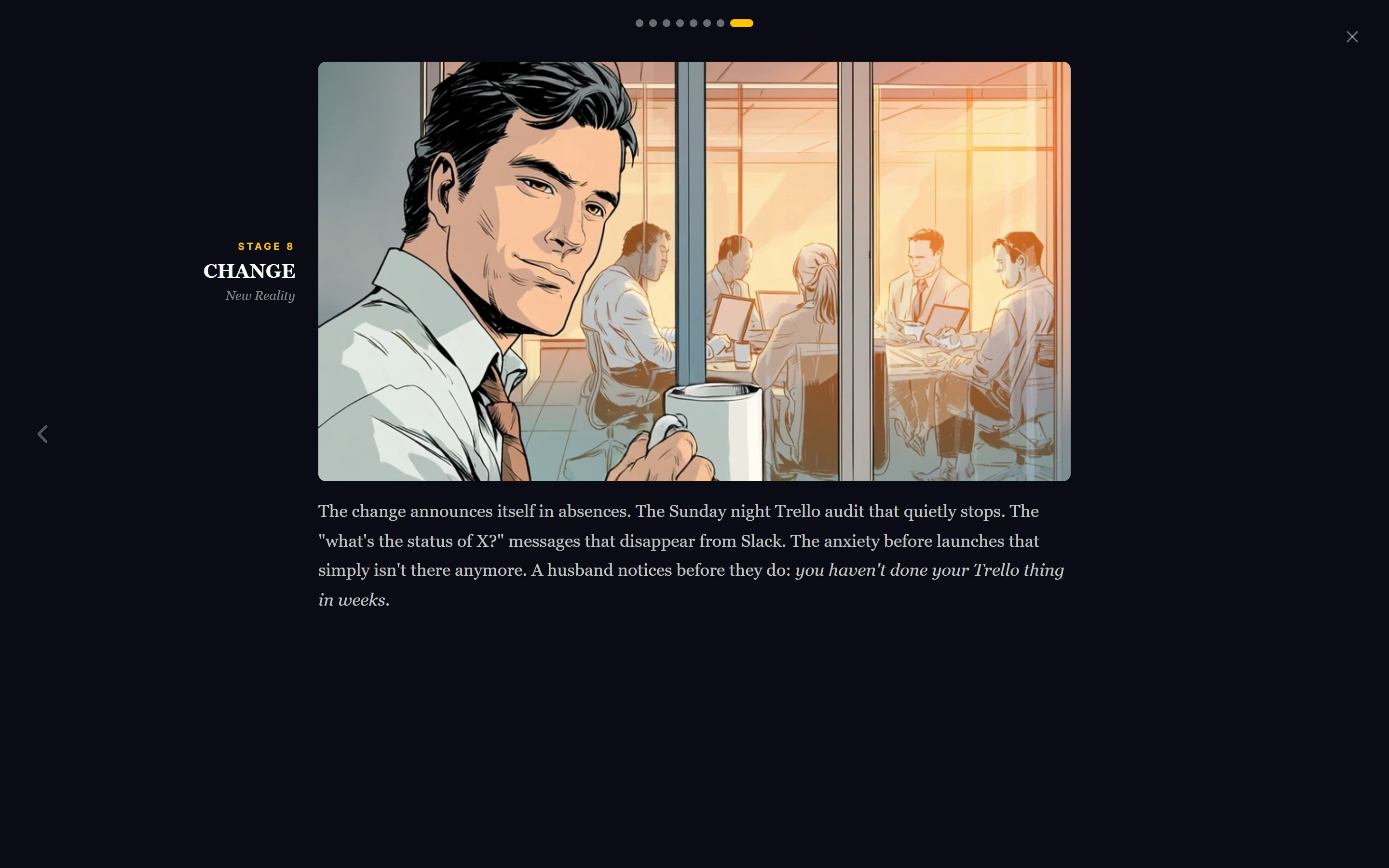 Customer journey — cinematic view